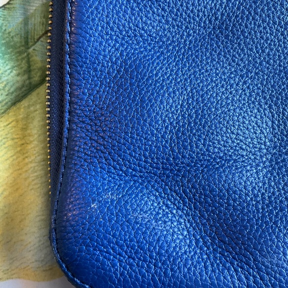 Fossil blue leather shoulder bag - Picture 11 of 16